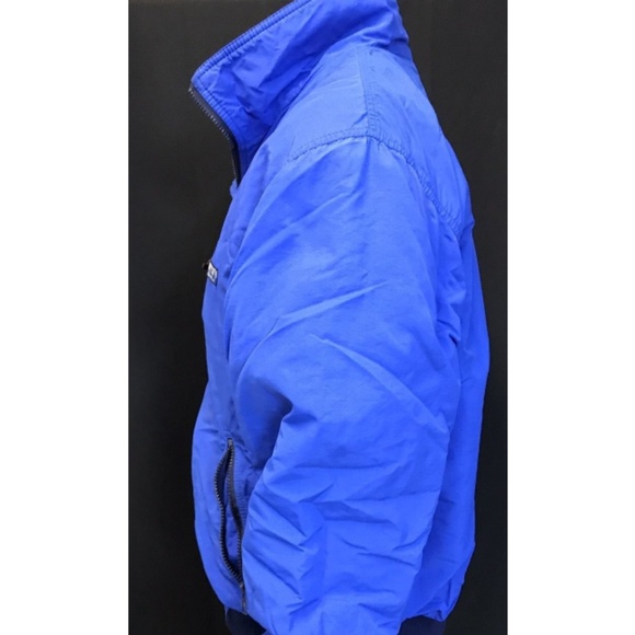 VINTAGE MEN'S  JACKET L LARGE COAT BLACK USA BLUE - Picture 2 of 8